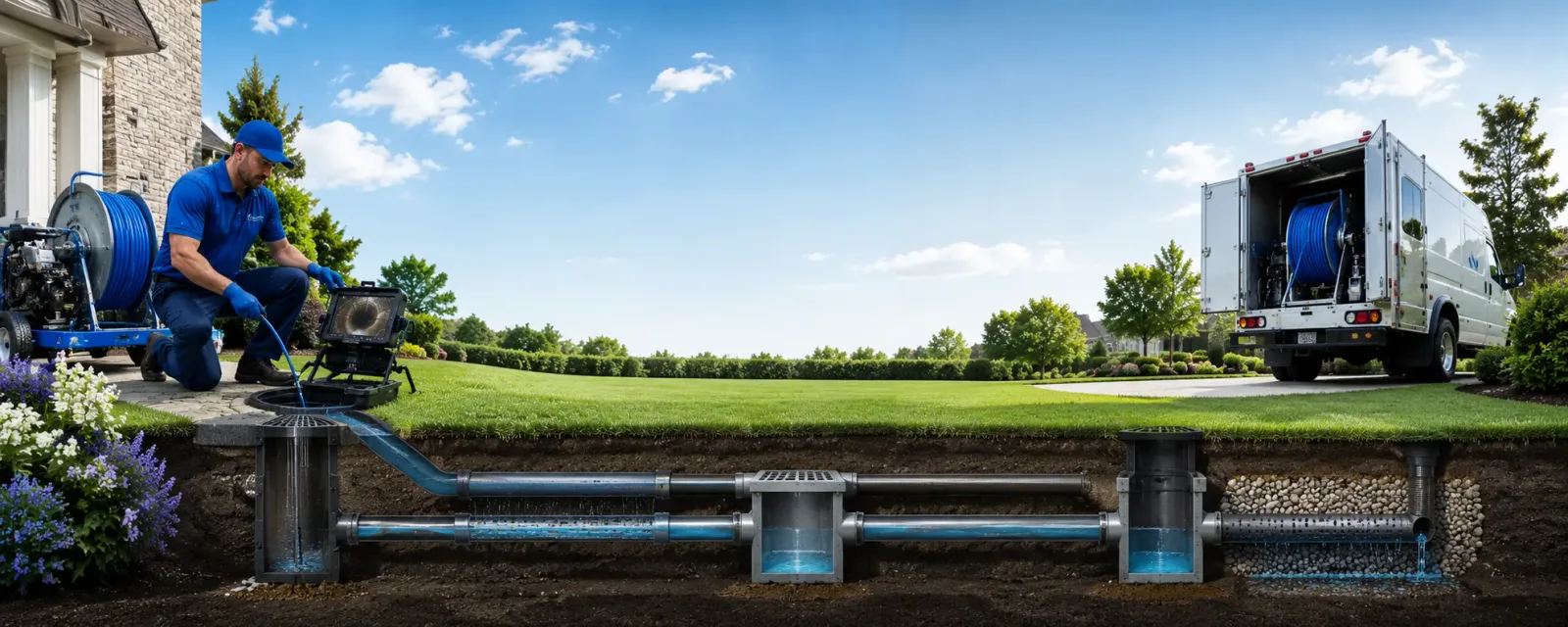 Outdoor drain cleaning information for Hampden Sydney, VA